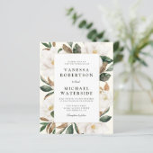 マグノリアモダンフローラフレーム結婚式招待状 (スタンド正面)