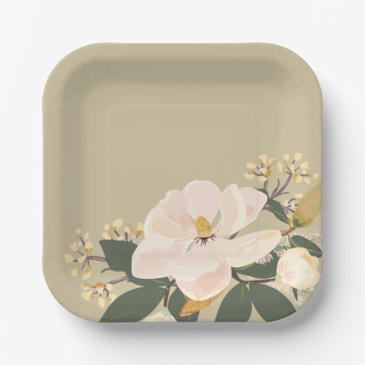 マグノリアモダンフローラブーケカスタムー ペーパープレート (正面)