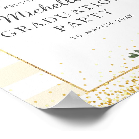 マグノリアモダンフローラ卒業歓迎サイン ポスター (角)