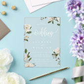 マグノリアモダン結婚の アクリル招待状 (インサイチュ (ウェディング))