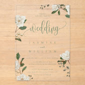 マグノリアモダン結婚の アクリル招待状 (正面)