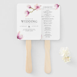 マグノリアモダン結婚式 プログラムハンドファン ハンドファン