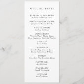 マグノリアモダン花シンプル結婚式 プログラム (裏面)