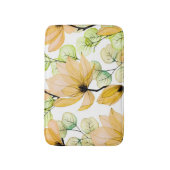 マグノリアユーカリプタス：水の色シームレスプリント バスマット (正面縦)