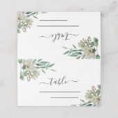 マグノリアユーカリプトゥスウォーターカラーエレガントな結婚式 プレイスカード (外部開封)