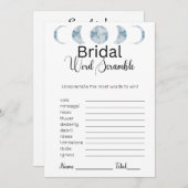 マグノリアライトパープルブライダルワードスクランブルゲーム 招待状 (正面/裏面)