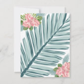 マグノリアリリーブーケ結婚式の日付を保存 招待状 (裏面)