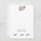 マグノリアリリーブーケ結婚式招待状 招待状 (裏面)