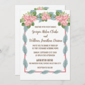 マグノリアリリーブーケ結婚式招待状 招待状 (正面/裏面)