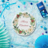 マグノリアリース&ベリーズクリスマス紙プレート ペーパープレート (パーティー)