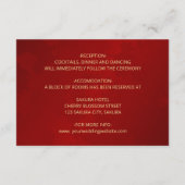 マグノリアレッド中国の金ゴールド結婚ズ詳細 エンクロージャーカード (裏面)