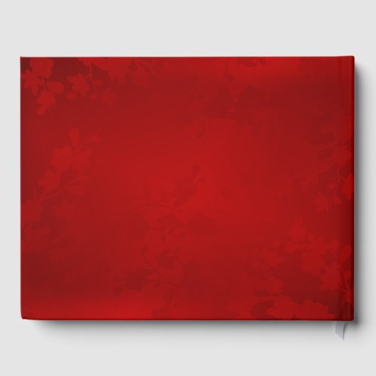 マグノリアレッド中国の金ゴールド結婚ズ ゲストブック (裏面)