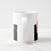 マグノリアロゼモダンフローラデザイン ジャンボコーヒーマグカップ (裏面)