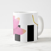 マグノリアロゼモダンフローラデザイン ジャンボコーヒーマグカップ (正面右)