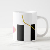 マグノリアロゼモダンフローラデザイン ジャンボコーヒーマグカップ (右)