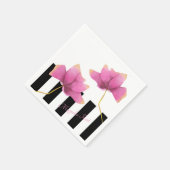 マグノリアロゼモダンフローラデザイン スタンダードカクテルナプキン (角)