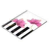 マグノリアロゼモダンフローラデザイン ノートブック (左側)