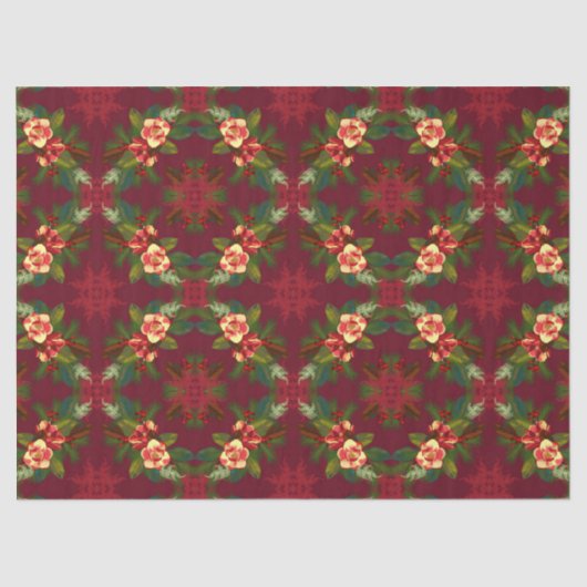 マグノリアヴィンテージフローラプリントティッシュペーパー 薄葉紙 (正面)