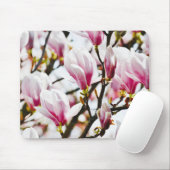 マグノリアヴィンテージフローラボタニカルブロッサムシックモウ マウスパッド (マウス)