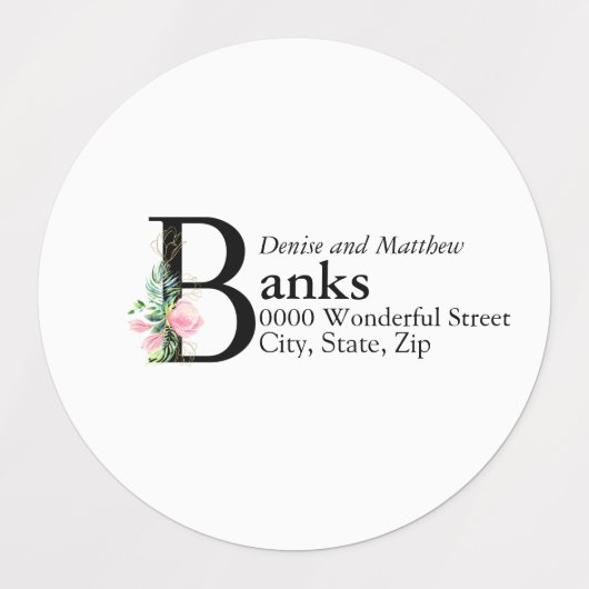 マグノリア住所 シール (デザイン1)