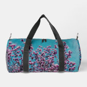 マグノリア咲き青絵を描空パーソナライズされた ダッフルバッグ (裏面)