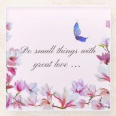 マグノリア引用文コースター ガラスコースター (正面)