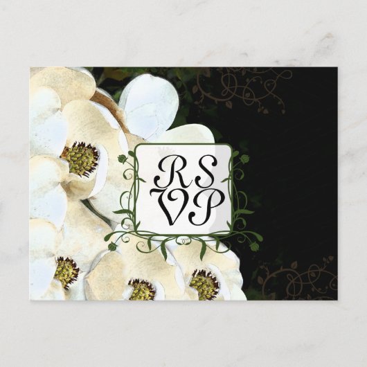 マグノリア応答カード インビテーションポストカード (正面)