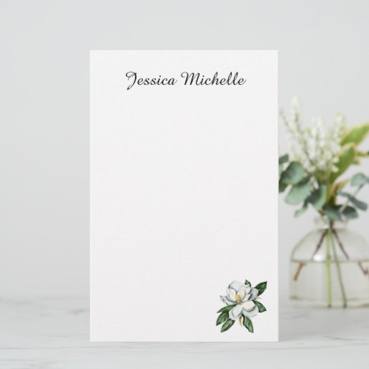 マグノリア文字 便箋 (スタンド正面)