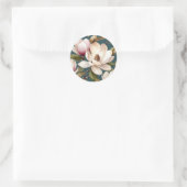 マグノリア春フローラルパターン ラウンドシール (バッグ)