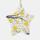 マグノリア枝と花カスタムオーナメント セラミックオーナメント (右)