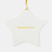 マグノリア枝と花カスタムオーナメント セラミックオーナメント (裏面)