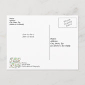 マグノリア柄の回復おめでとうポストカード ポストカード (裏面)