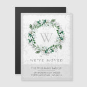 マグノリア水色フローラリースモノグラム移動 (正面/裏面)