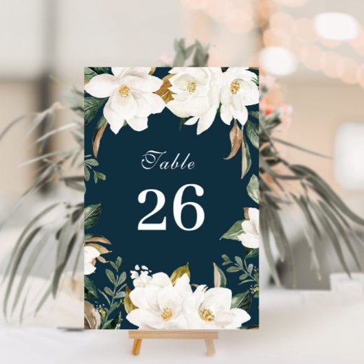 マグノリア水色フローラ結婚ズ テーブルナンバー