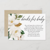 マグノリア男女兼用赤ちゃんシャワーブックリクエスト エンクロージャーカード (正面/裏面)