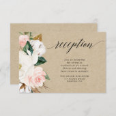 マグノリア素朴フローラ白赤面披露宴 エンクロージャーカード (正面/裏面)