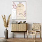 マグノリア結婚のウェルカムサイン – エレガント Arch アクリルサイン