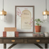 マグノリア結婚のウェルカムサイン – エレガント Arch アクリルサイン