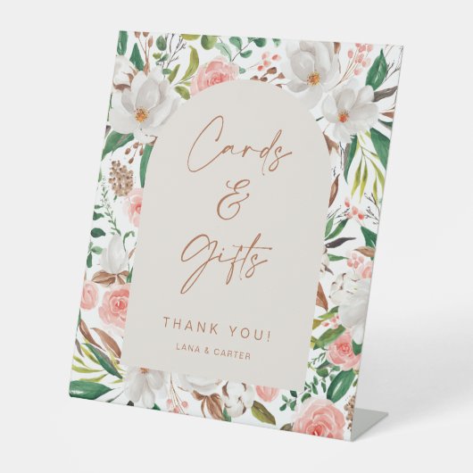 マグノリア結婚ギフトテーブルL201ペデスタルサイン 台座サイン (正面)