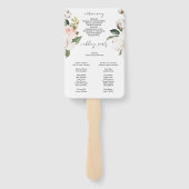 マグノリア結婚コットンのセレモニープログラムファン ハンドファン (裏面)