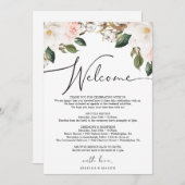 マグノリア結婚コットンの歓迎の旅程レター プログラム (正面/裏面)