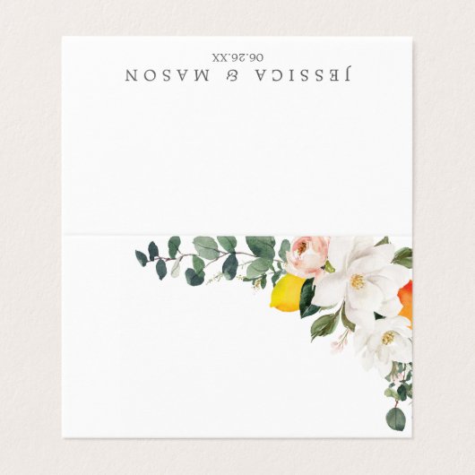 マグノリア結婚シトラス座席表 名刺 (外部フラット)