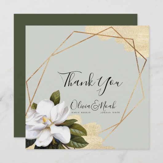マグノリア結婚セージありがとう サンキューカード (正面/裏面)
