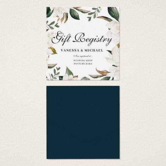 マグノリア結婚フローラのギフト登録証 (正面&裏面)