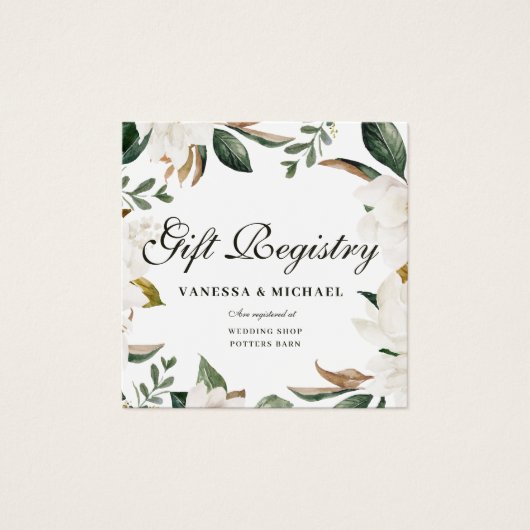 マグノリア結婚フローラのギフト登録証 (正面)