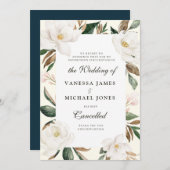 マグノリア結婚フローラ取消発表 招待状 (正面/裏面)