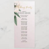 マグノリア結婚フローラ歓迎プログラム メニュー (裏面)