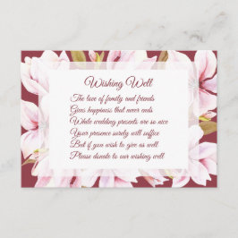 マグノリア結婚ブルゴーニュの願い井戸カード エンクロージャーカード