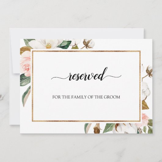 マグノリア結婚ブロッサムフローラ予約 招待状 (正面)