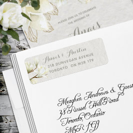 マグノリア結婚午後差出人住所 ラベル